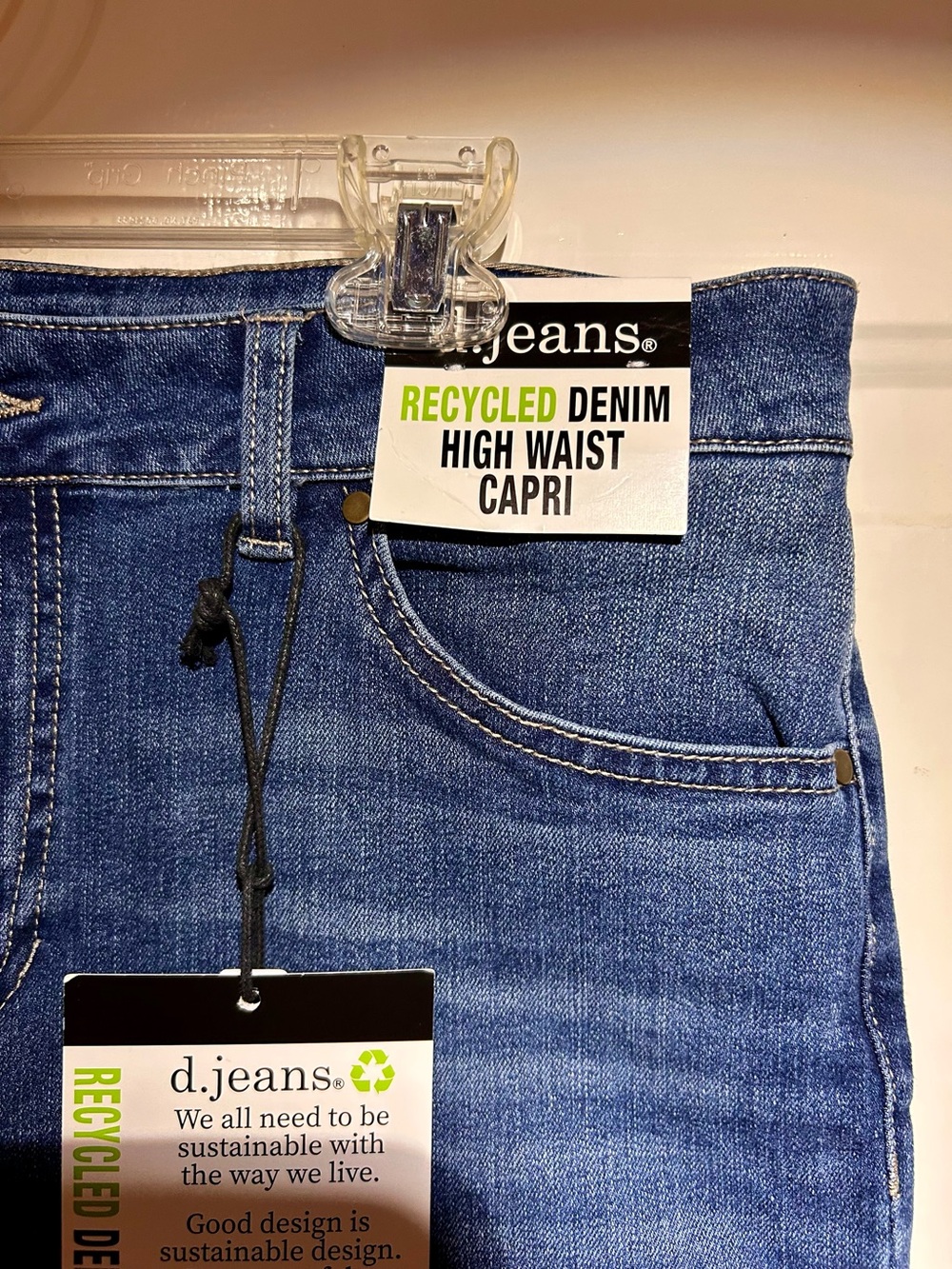 d. jeans Dark Blue High-Waist Capri Jeans - Picture 4 of 5